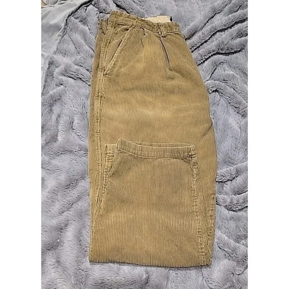 Timberland Mens Corduroy Pants Tan Pleated Front 100% Cotton Size 36 RN 76382‎